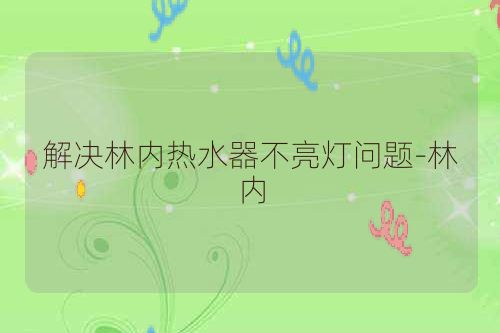 解决林内热水器不亮灯问题-林内