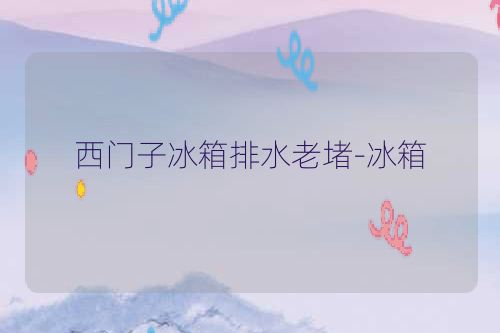 西门子冰箱排水老堵-冰箱