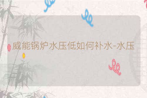 威能锅炉水压低如何补水-水压