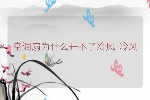 空调扇为什么开不了冷风-冷风