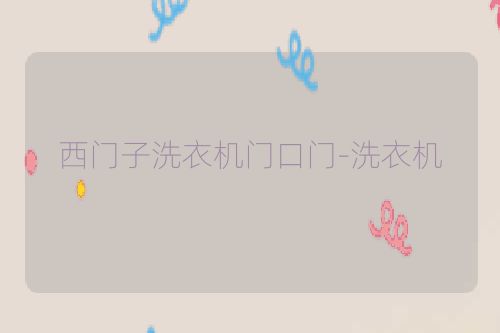 西门子洗衣机门口门-洗衣机