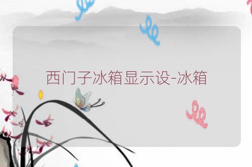 西门子冰箱显示设-冰箱