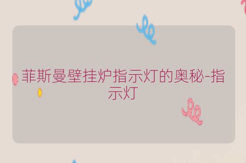 菲斯曼壁挂炉指示灯的奥秘-指示灯