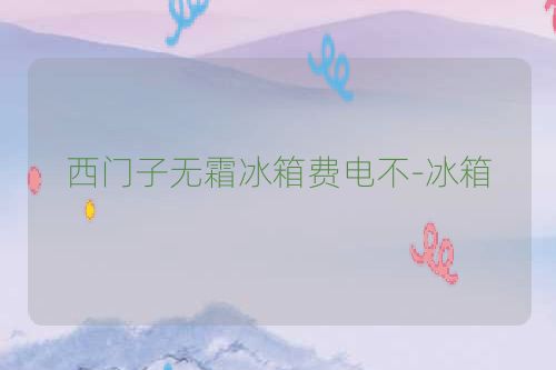 西门子无霜冰箱费电不-冰箱