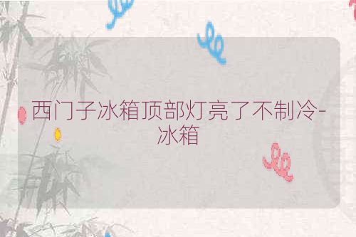 西门子冰箱顶部灯亮了不制冷-冰箱