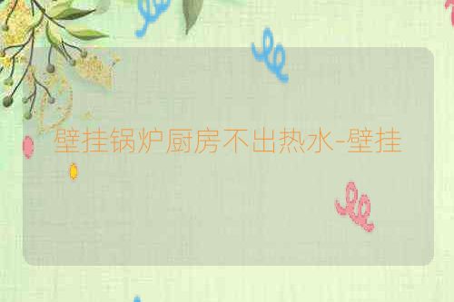 壁挂锅炉厨房不出热水-壁挂