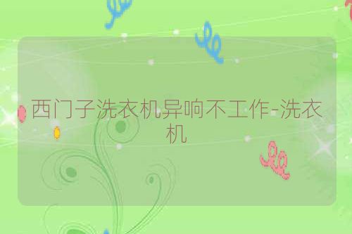 西门子洗衣机异响不工作-洗衣机