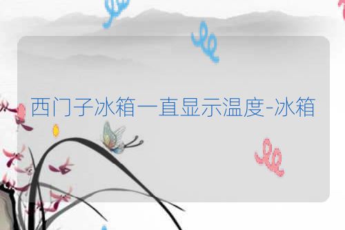 西门子冰箱一直显示温度-冰箱