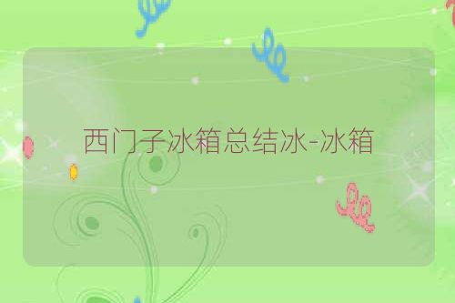 西门子冰箱总结冰-冰箱